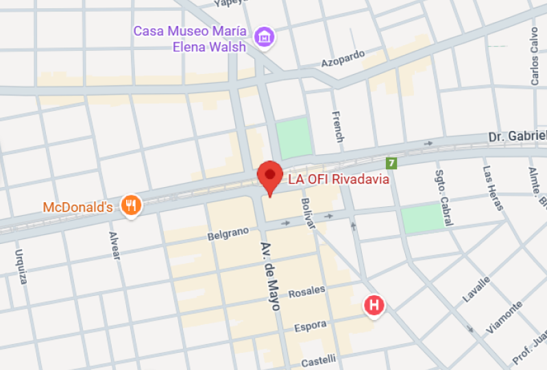 Mapa de la sede en Ramos Mejía